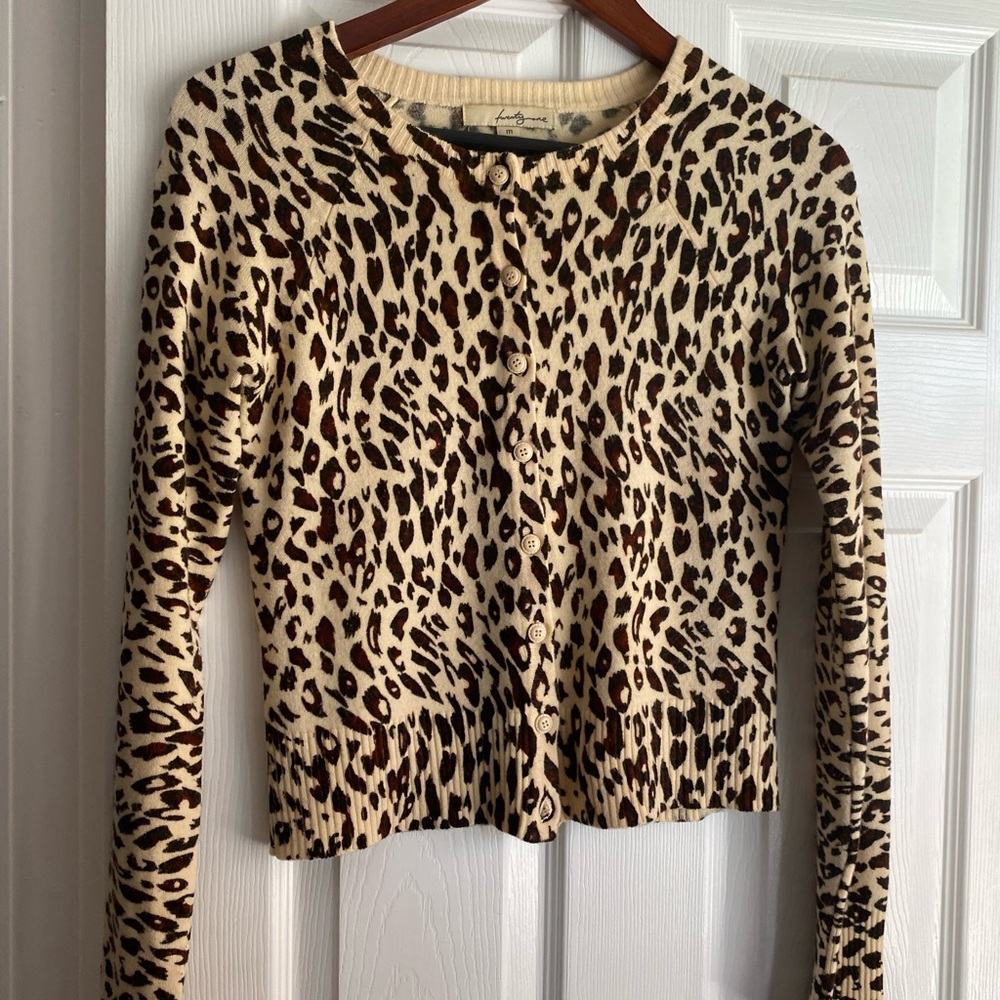Leopard print cardigan
